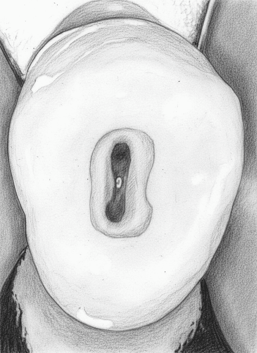 Mandibular First Premolar - Axial View showing oval access cavity