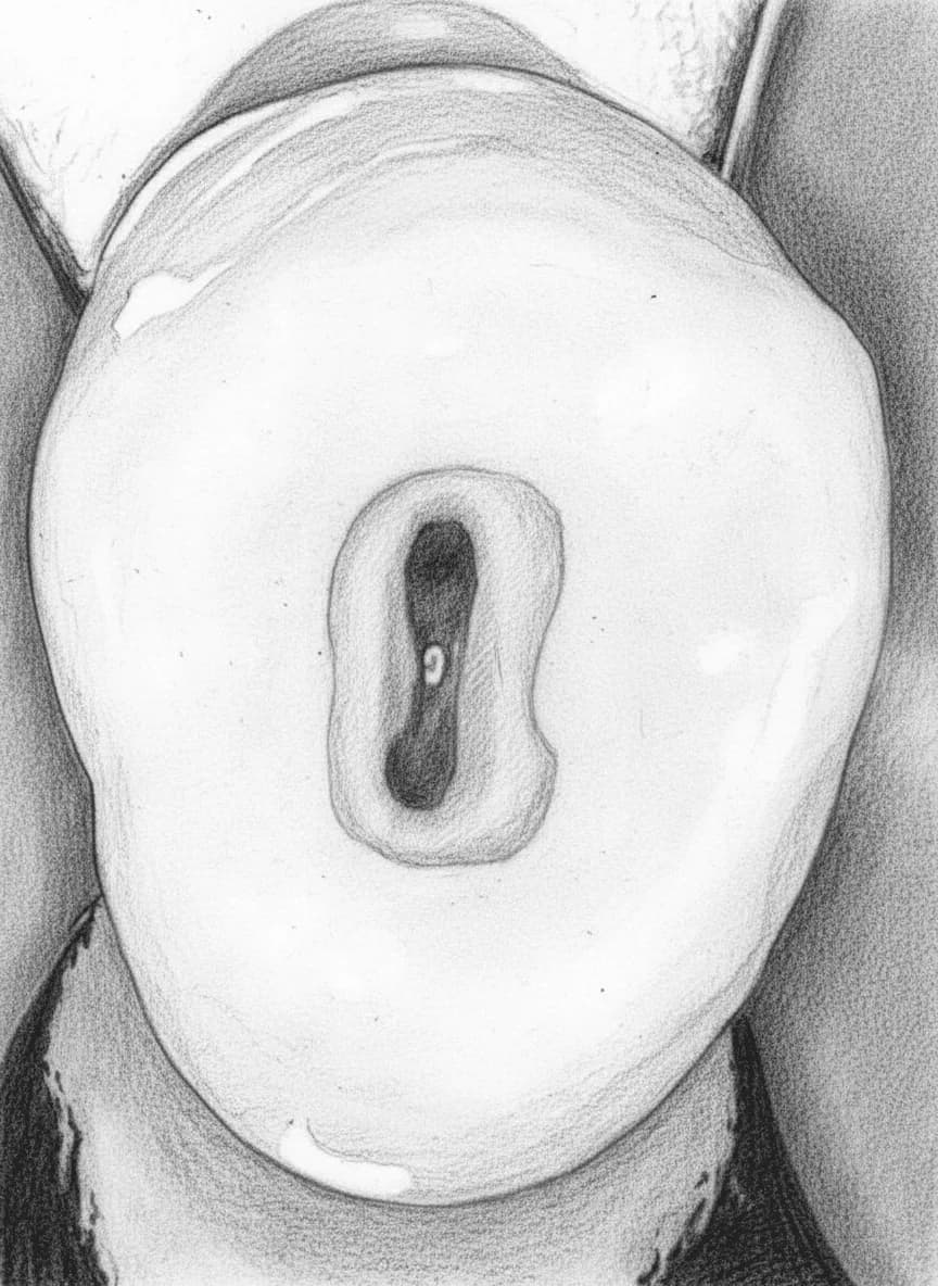 Primer Premolar Inferior - Vista axial mostrando la cavidad de acceso oval