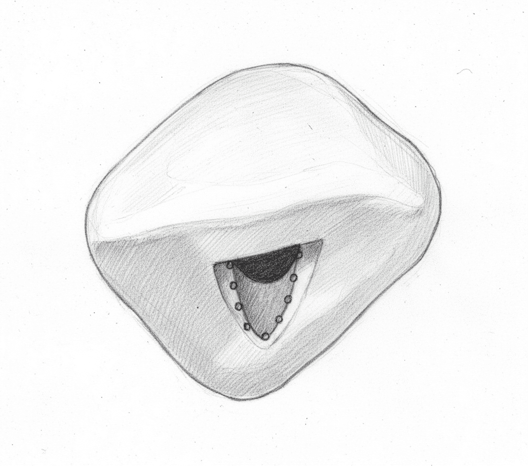 Maxillary Lateral Incisor - Axial View showing ovoid access cavity